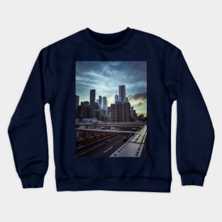 Brooklyn Bridge Manhattan Skyline NYC Crewneck Sweatshirt